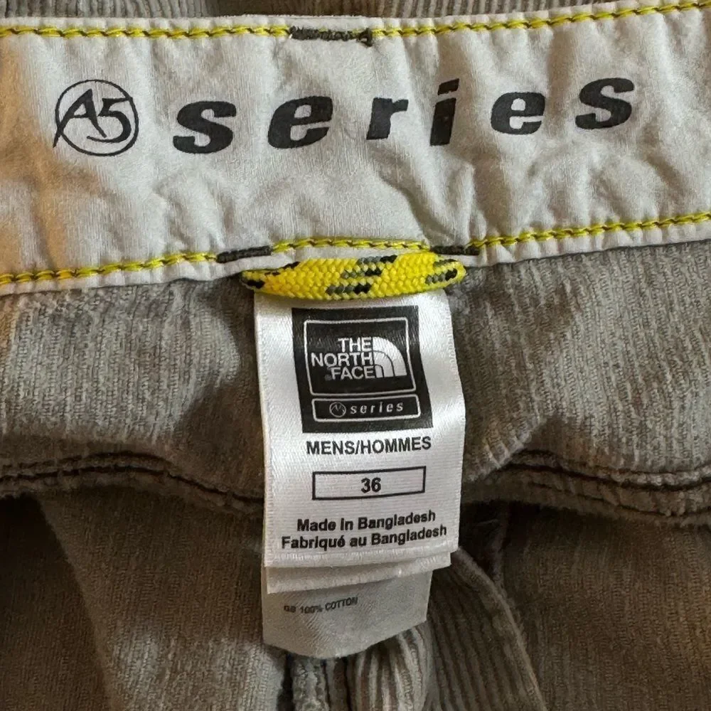 The North Face Pants Mens‎ Size 36 A5 Corduroy Tan Outdoor cotton Hiking Pockets